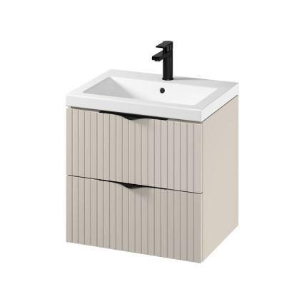 Cersanit S801-541 - Vägghängt badrumsskåp med tvättställ TIRSO 60x45 cm beige
