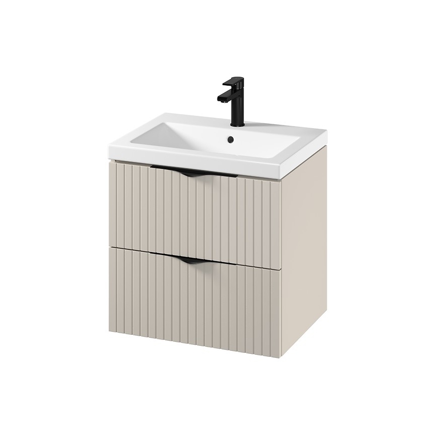 Cersanit S801-541 - Vägghängt badrumsskåp med tvättställ TIRSO 60x45 cm beige