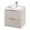 Cersanit S801-541 - Vägghängt badrumsskåp med tvättställ TIRSO 60x60x45 cm beige