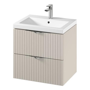 Cersanit S801-541 - Vägghängt badrumsskåp med tvättställ TIRSO 60x60x45 cm beige
