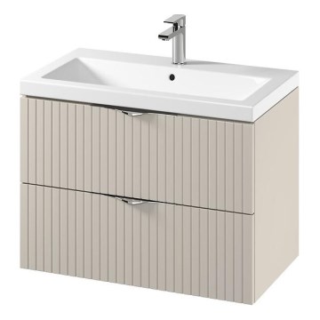 Cersanit S801-543 - Vägghängt badrumsskåp med tvättställ TIRSO 80x60x45 cm beige