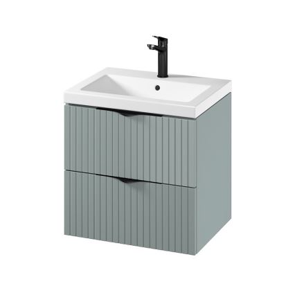 Cersanit S801-544 - Vägghängt badrumsskåp med tvättställ TIRSO 60x60x45 cm mintgrön