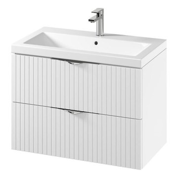 Cersanit S801-547 - Väggmonterad badrumskommod med tvättställ TIRSO 80x60x45 cm vit