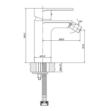 Cersanit S951-315 - Kran till bidé CREA skinande krom