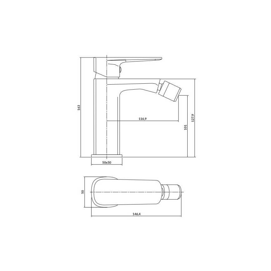 Cersanit S951-381 - Kran till bidé LARGA guld