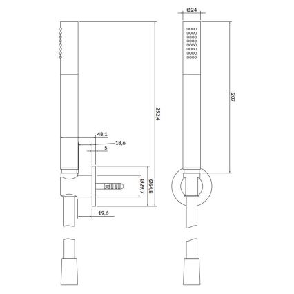 Cersanit S951-401 - Dusch set CREA nickel