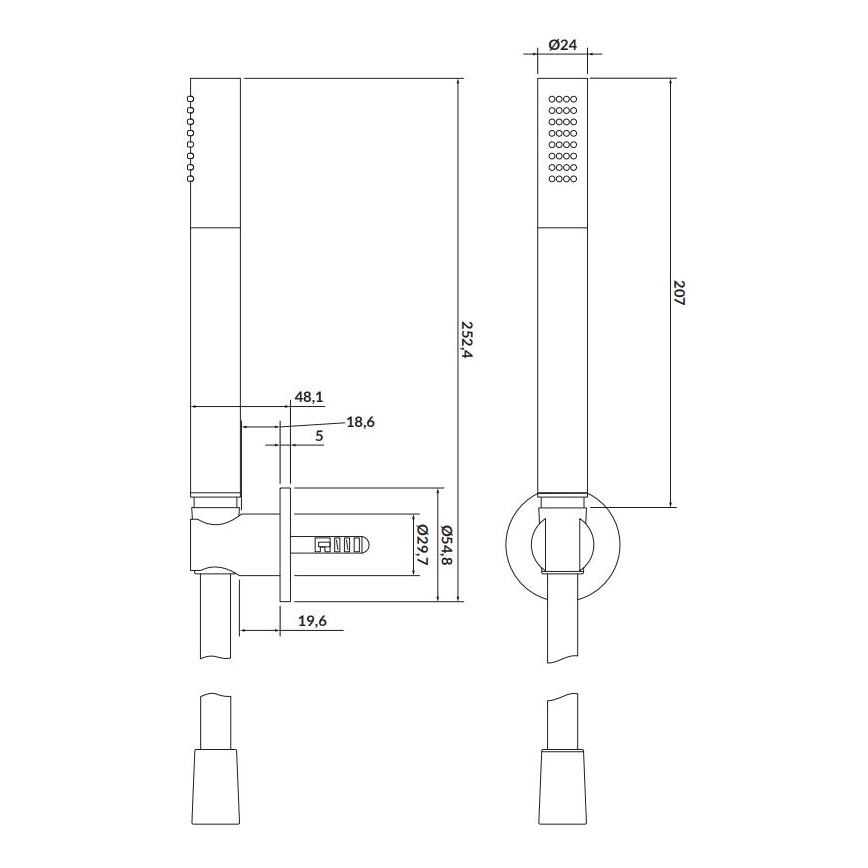 Cersanit S951-401 - Dusch set CREA nickel