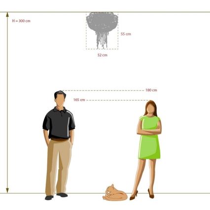 CHIARO - Kristallampa tak SUZANNE 8xG9/40W/230V