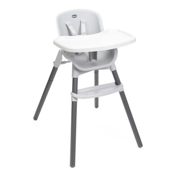 Chicco - Barnmatstol ZEST 3 i 1 vit/grå