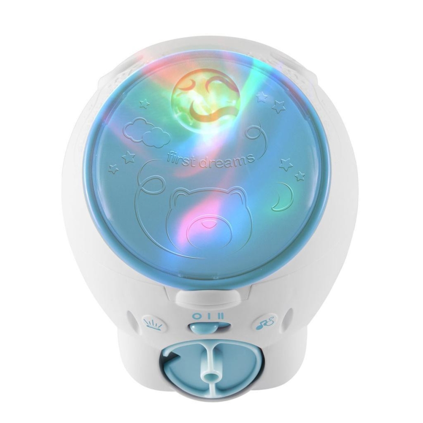 Chicco - Barnprojektor 2-i-1 POLAR BEAR 3xAA blå