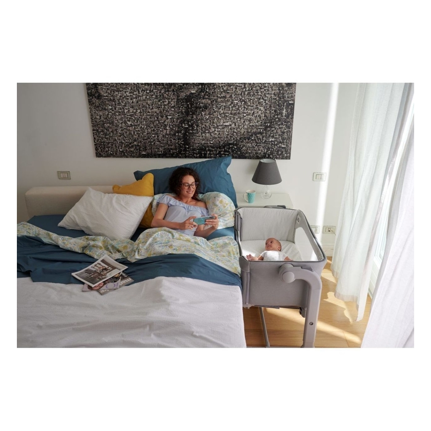 Chicco - Bedside crib NEXT2ME MAGIC ljusgrå