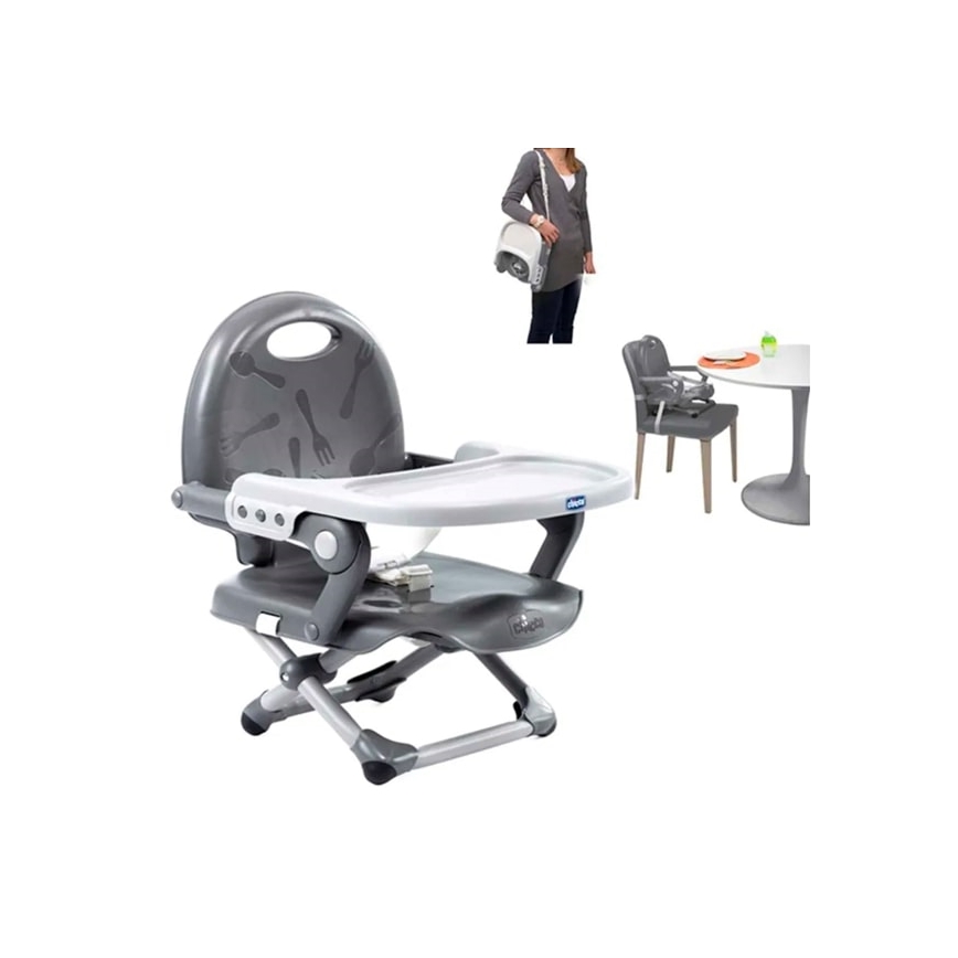 Chicco - Flyttbar barnstol POCKET SNACK grå