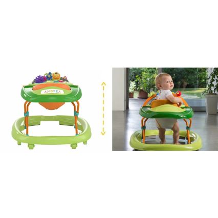 Chicco - Gåstol WALKY TALKY 2xAA grön