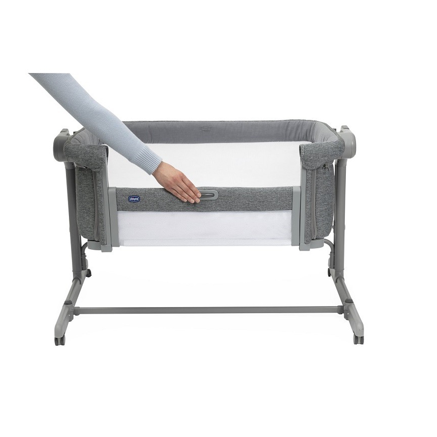 Chicco - Barnsäng 2-i-1 NEXT2ME MAGIC EVO mörkgrå