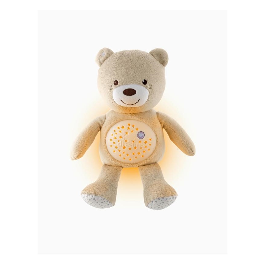 Chicco - Projektor med melodi BABY BEAR 3xAAA beige
