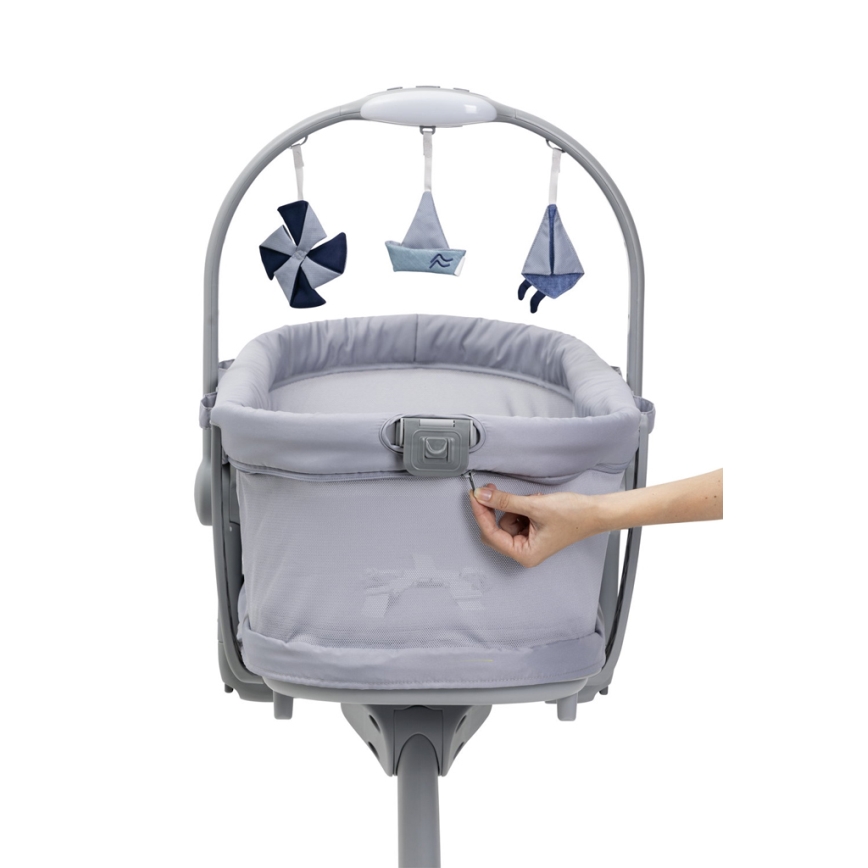 Chicco - Spjälsäng 05.01.2001 BABY HUG PRO grå