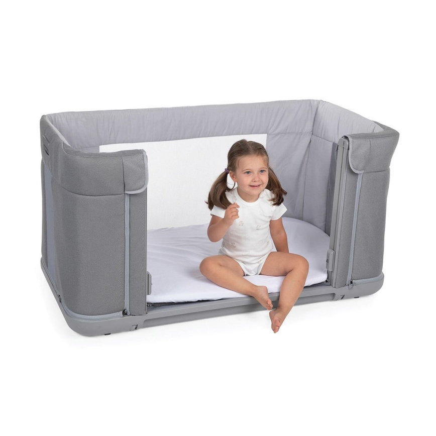 Chicco - Spjälsäng 3i1 3v1 NEXT2ME FOREVER mörk