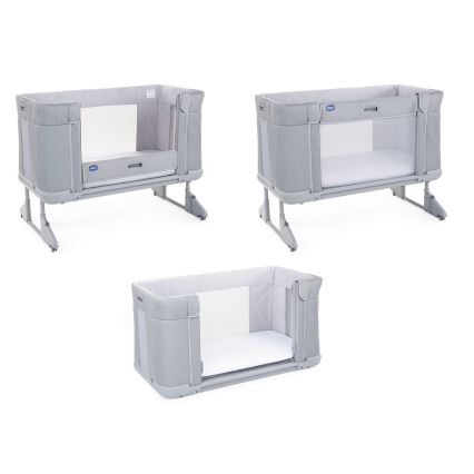 Chicco - Spjälsäng 3i1 3v1 NEXT2ME FOREVER mörk