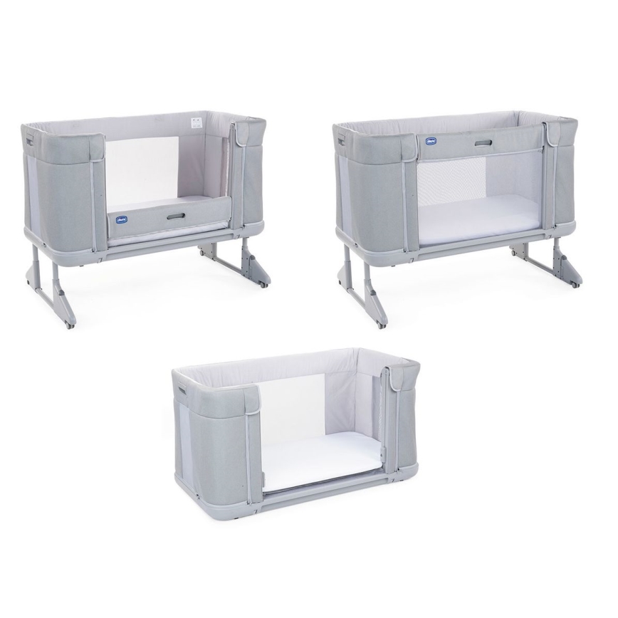 Chicco - Spjälsäng 3i1 3v1 NEXT2ME FOREVER mörk