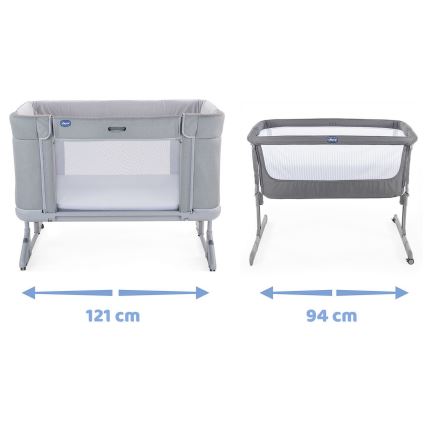 Chicco - Spjälsäng 3i1 3v1 NEXT2ME FOREVER mörk