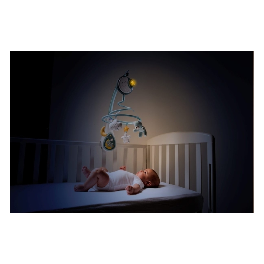 Chicco - Spjälsäng mobil med musik 3i1 NEXT2DREAMS 3xAA blå