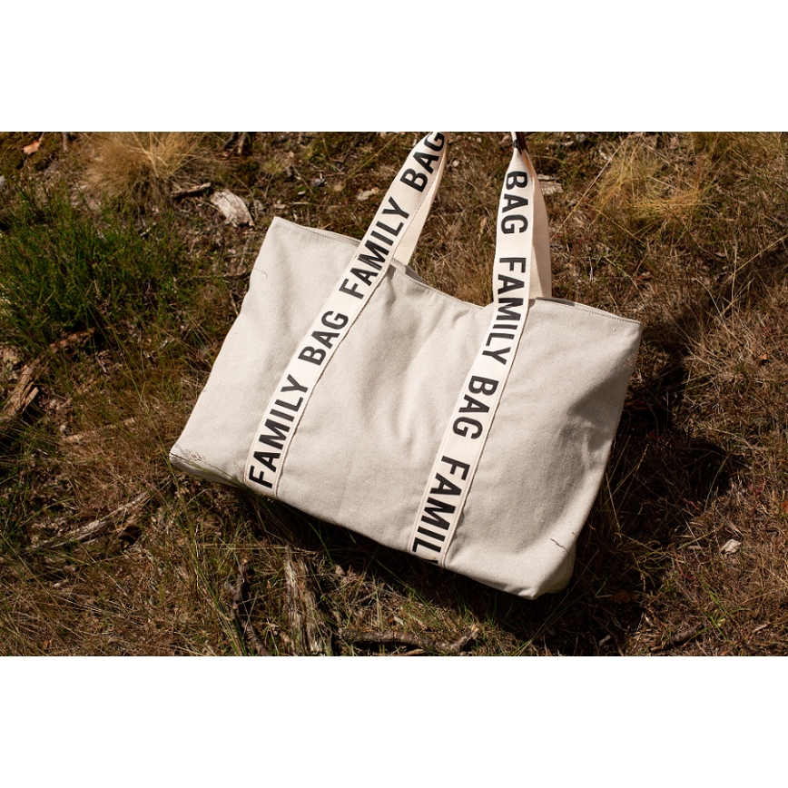 Childhome - Resväska FAMILY BAG CANVAS vit