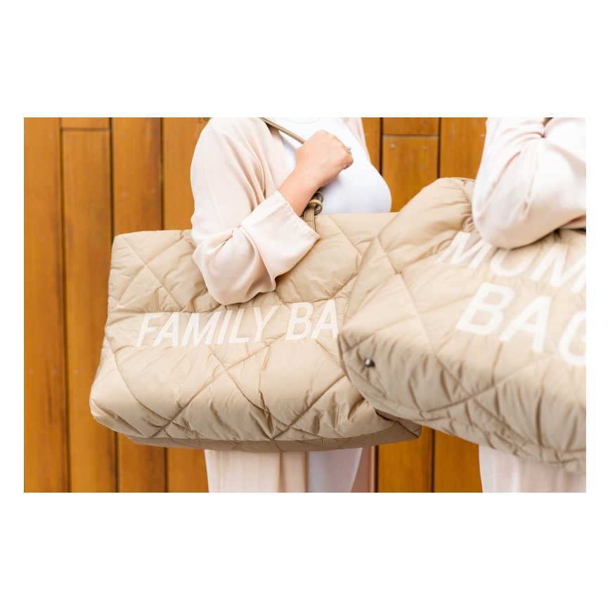 Childhome - Resväska FAMILY BAG PUFFERED grädde