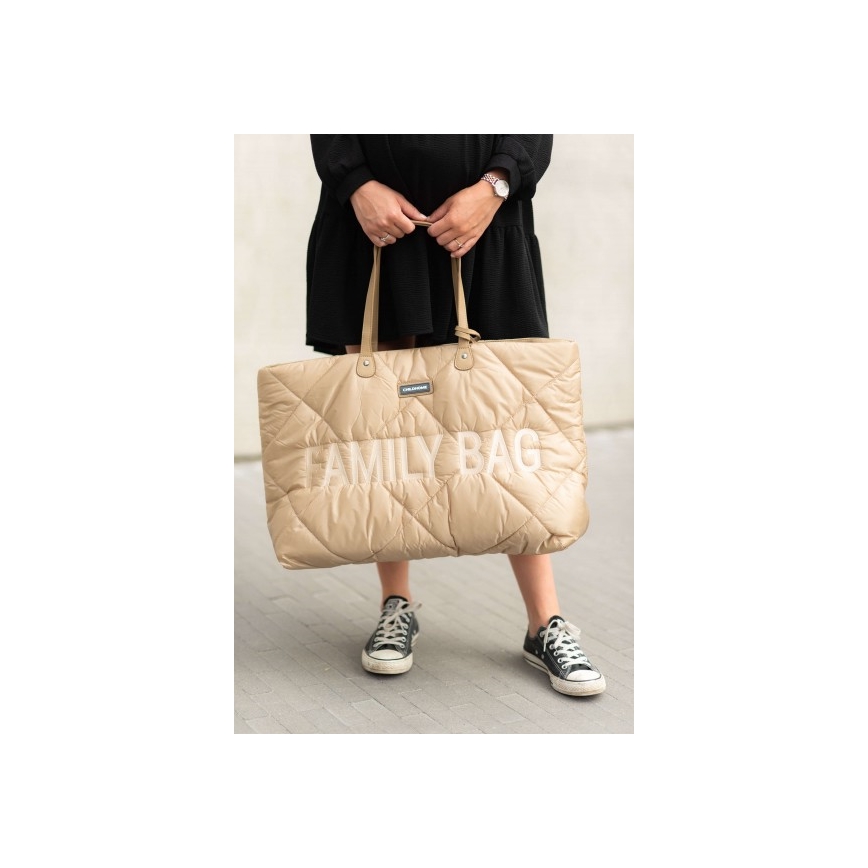 Childhome - Resväska FAMILY BAG PUFFERED grädde