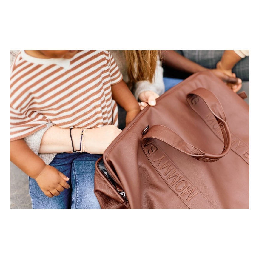 Childhome - Skötväska MOMMY BAG LEATHER brun