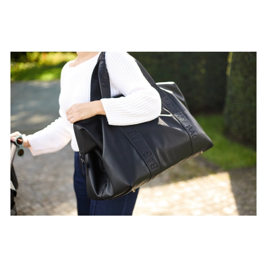 Childhome - Skötväska MOMMY BAG LEATHER svart