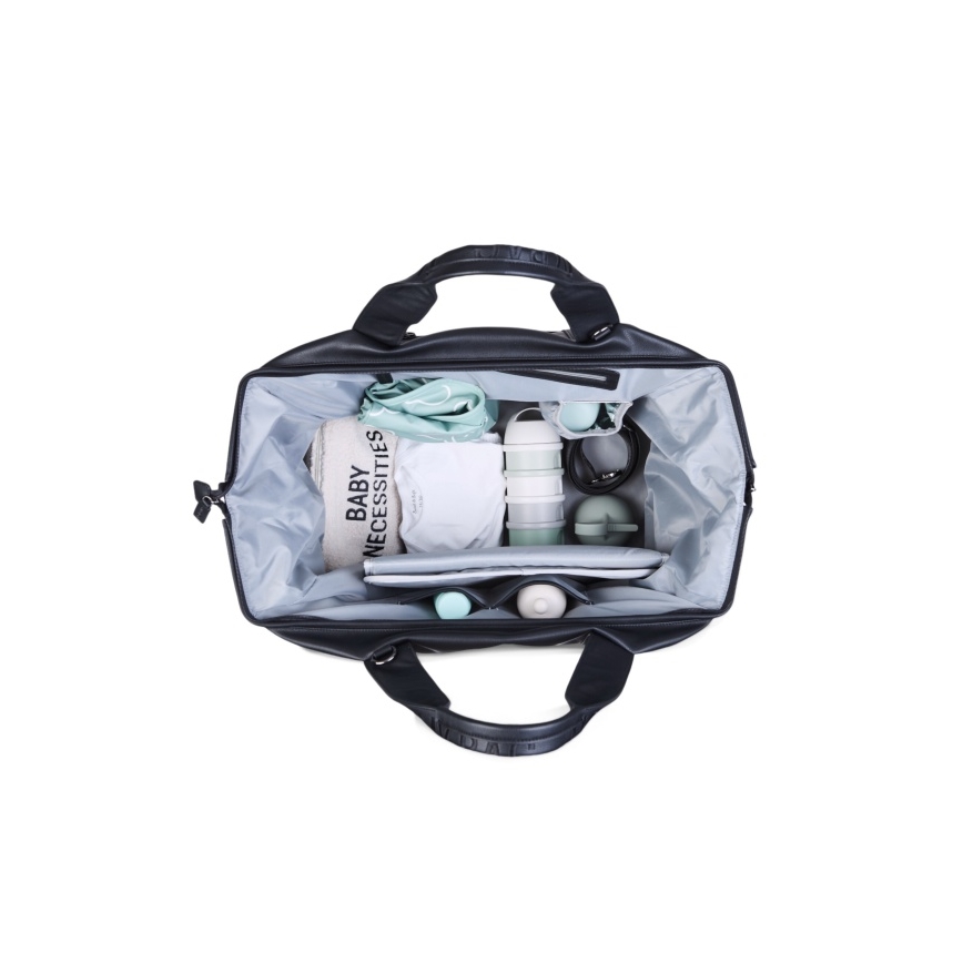 Childhome - Skötväska MOMMY BAG LEATHER svart
