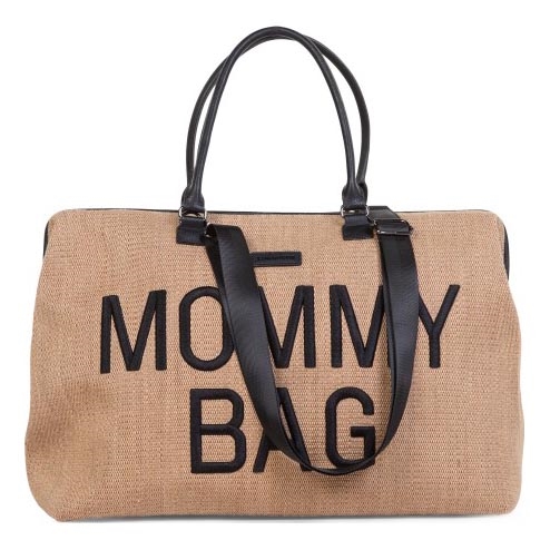 Childhome - Skötväska MOMMY BAG RAFFIA LOOK beige