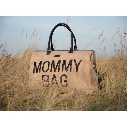 Childhome - Skötväska MOMMY BAG RAFFIA LOOK beige