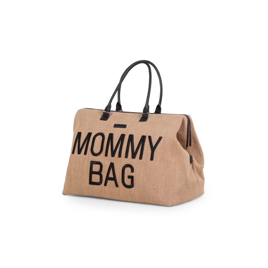 Childhome - Skötväska MOMMY BAG RAFFIA LOOK beige