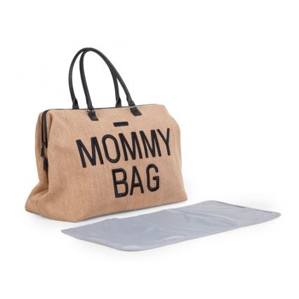 Childhome - Skötväska MOMMY BAG RAFFIA LOOK beige