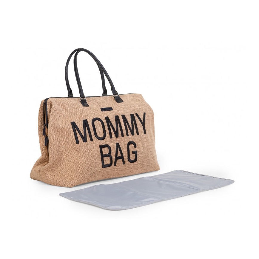 Childhome - Skötväska MOMMY BAG RAFFIA LOOK beige
