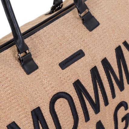 Childhome - Skötväska MOMMY BAG RAFFIA LOOK beige
