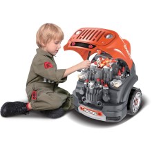 Children's car repair shop orange/grå
