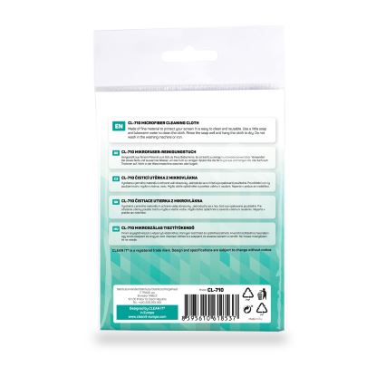 CLEAN IT CL-710 - Mikrofiberrengöringsduk 19x19 cm blå