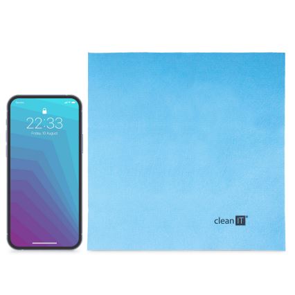 CLEAN IT CL-710 - Mikrofiberrengöringsduk 19x19 cm blå