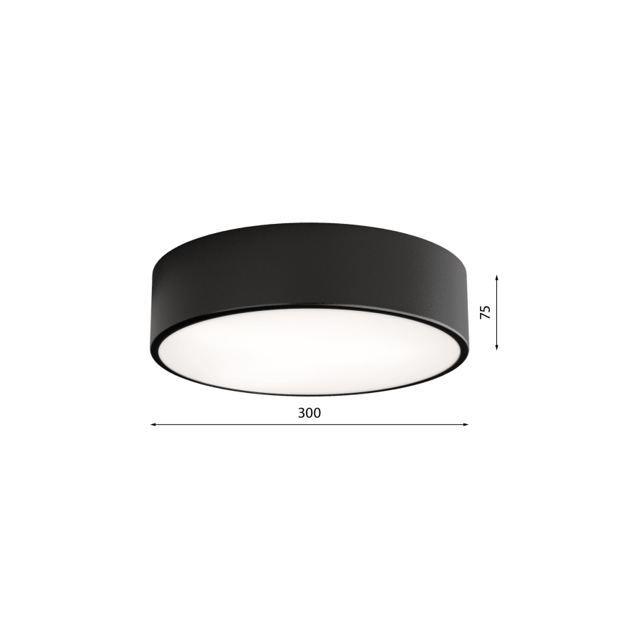 LED Taklampa CLEO LED/24W/230V 3000K Ø 30 cm svart