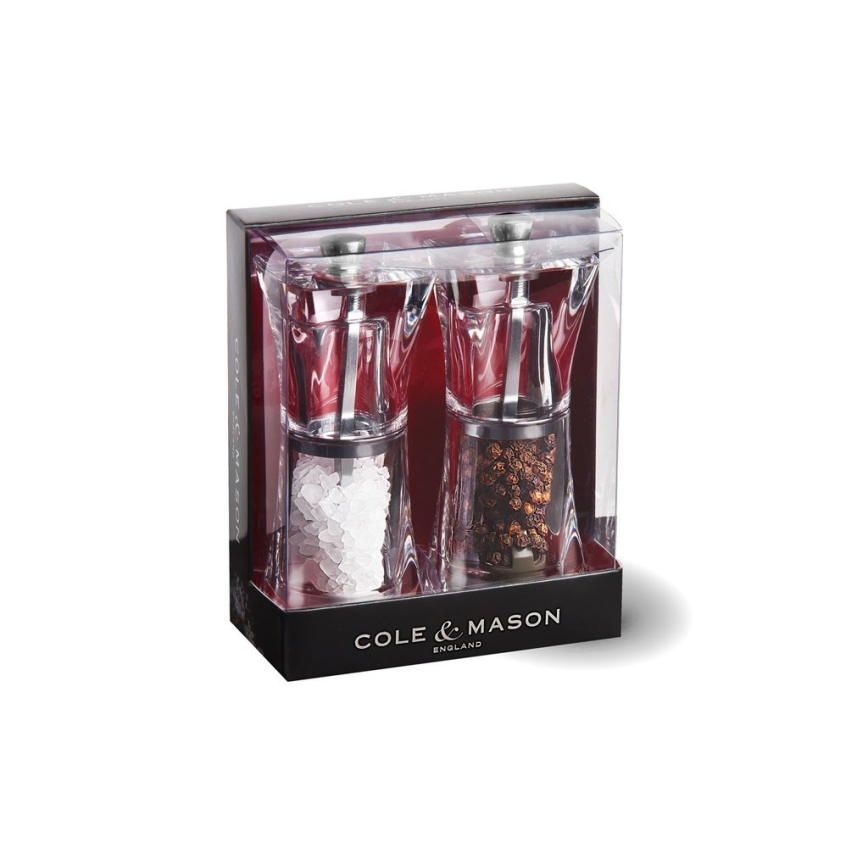 Cole&Mason - Set med salt- och pepparkvarnar CRYSTAL 2 st 12,5 cm
