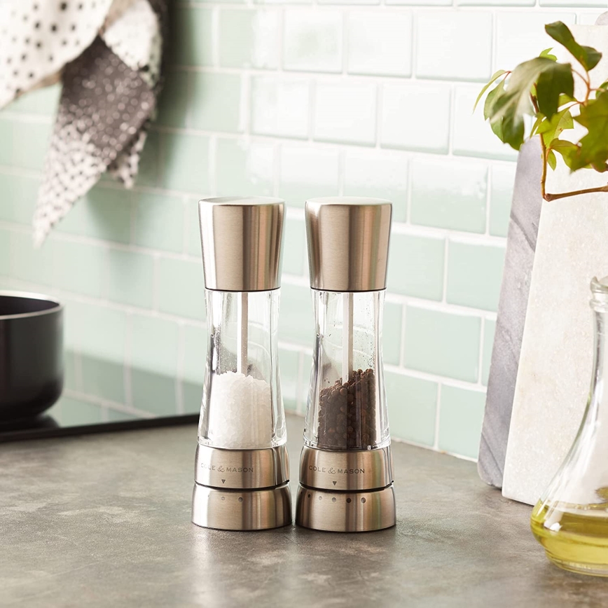 Cole&Mason - Set med salt- och pepparkvarnar DERWENT 2 st 19 cm blank krom