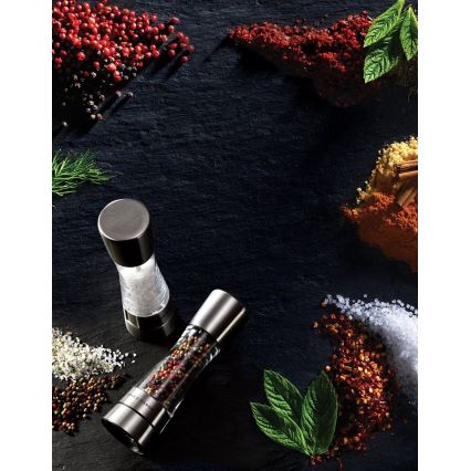 Cole&Mason - Set med salt- och pepparkvarnar DERWENT 2 st 19 cm blank krom