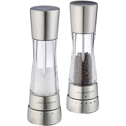 Cole&Mason - Set med salt- och pepparkvarnar DERWENT 2 st 19 cm blank krom