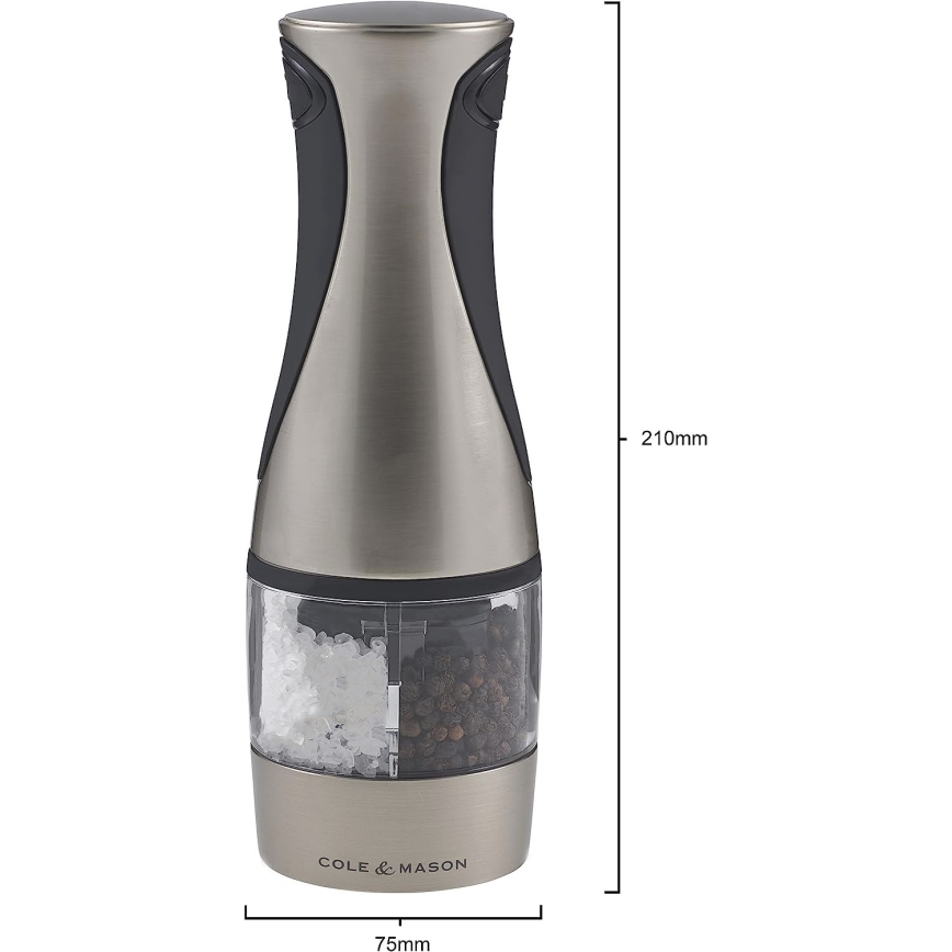 Cole&Mason - Elektrisk kryddkvarn$12i1 KEW 6xAAA 21 cm