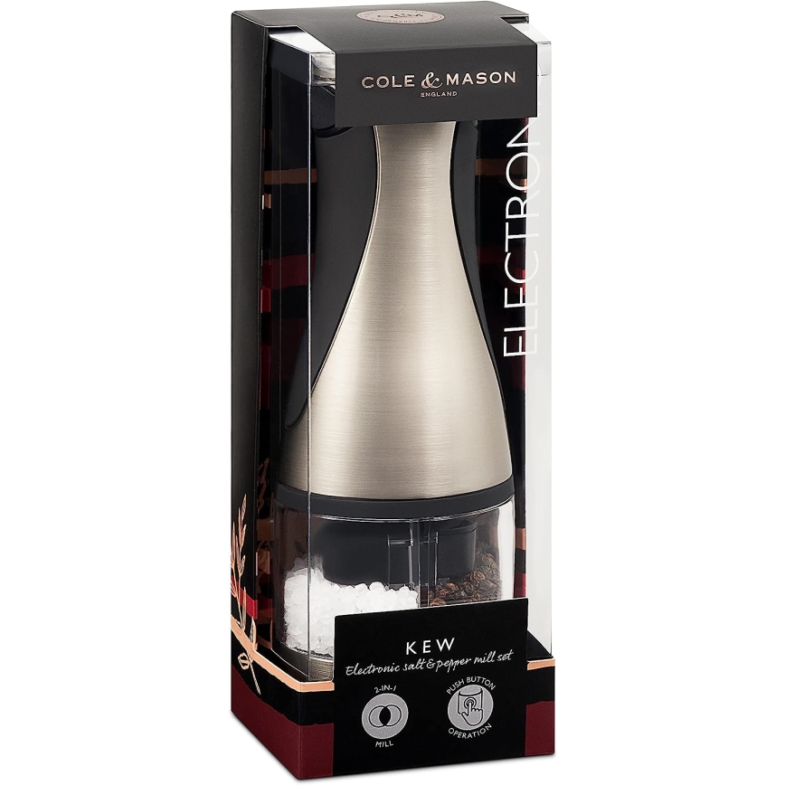 Cole&Mason - Elektrisk kryddkvarn$12i1 KEW 6xAAA 21 cm