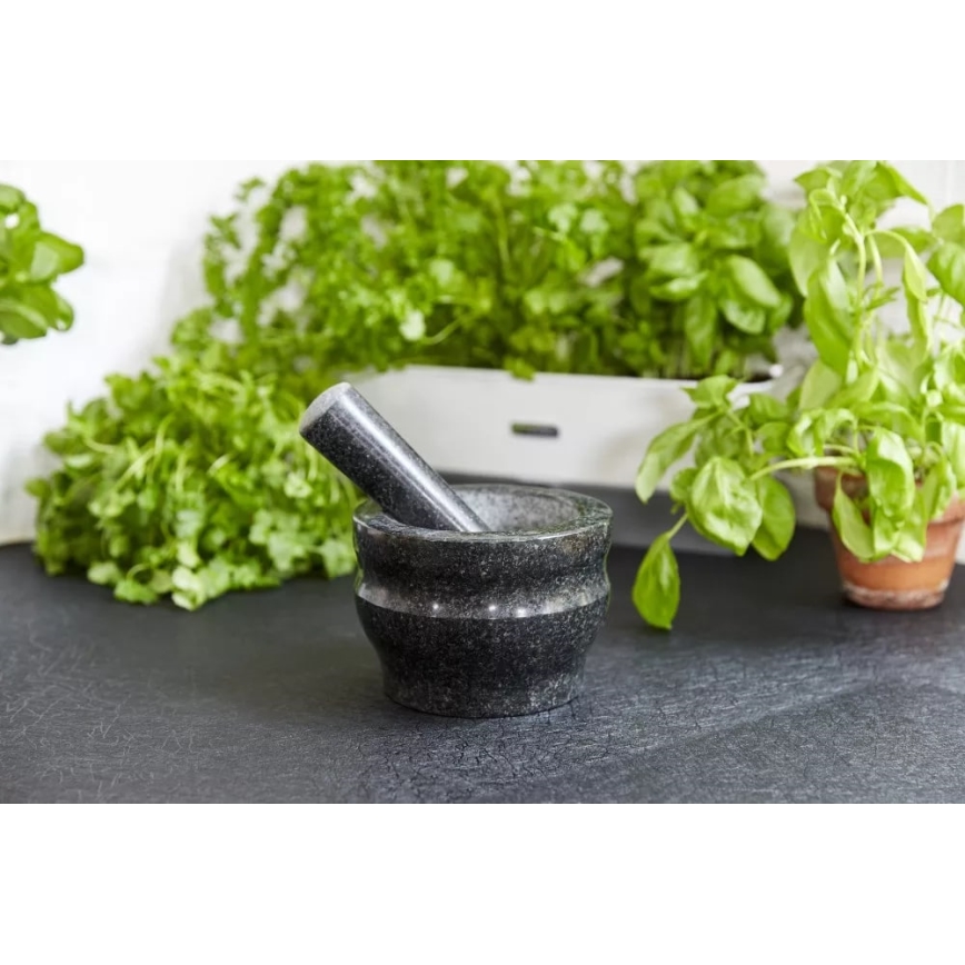 Cole&Mason - Granit mortel med stöt GRANITE Ø 18 cm granit/svart