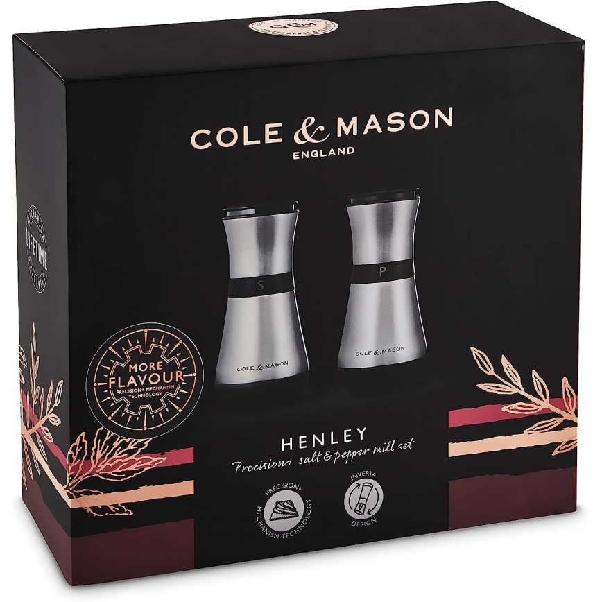 Cole&Mason - Set med salt- och pepparkvarnar HENLEY 2 st 13,5 cm