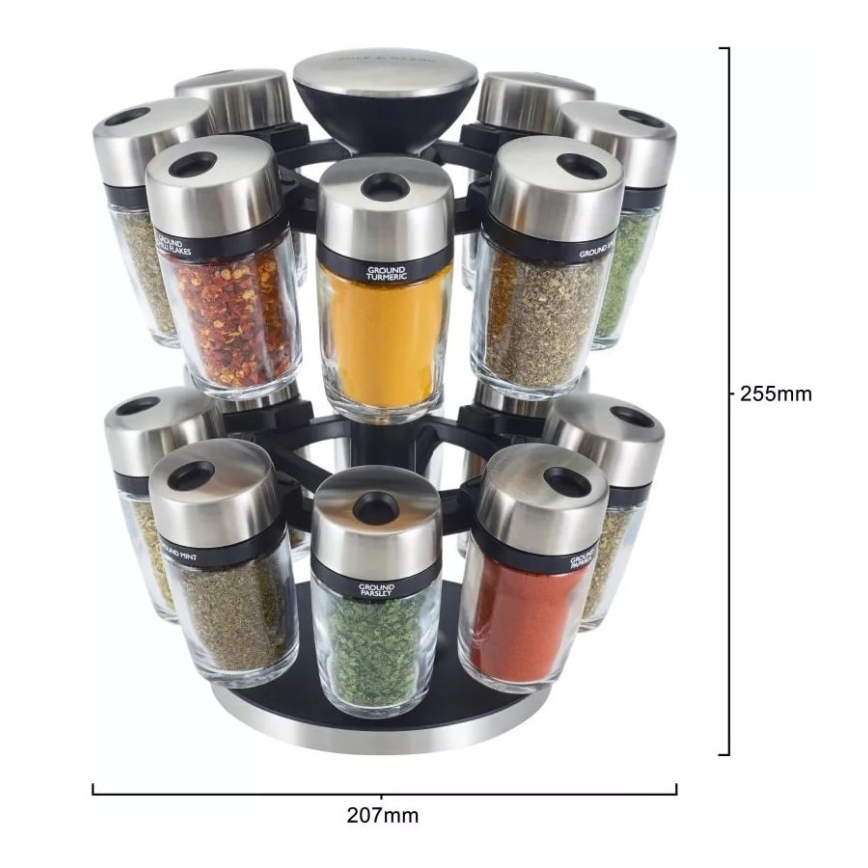Cole&Mason - Roterande kryddställ MASTER 17 delar